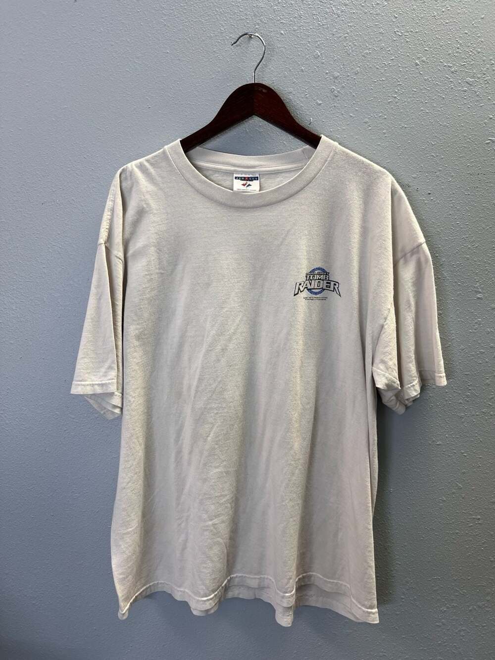 Vintage 2001 Lara Croft Tomb Raider Movie Promo T-Shirt White XL 0568